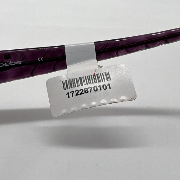 Bebe BB7208 710 Sunglasses Square Cat Eye Metal Gold Purple Berry 55-16-135 $199 main image 2